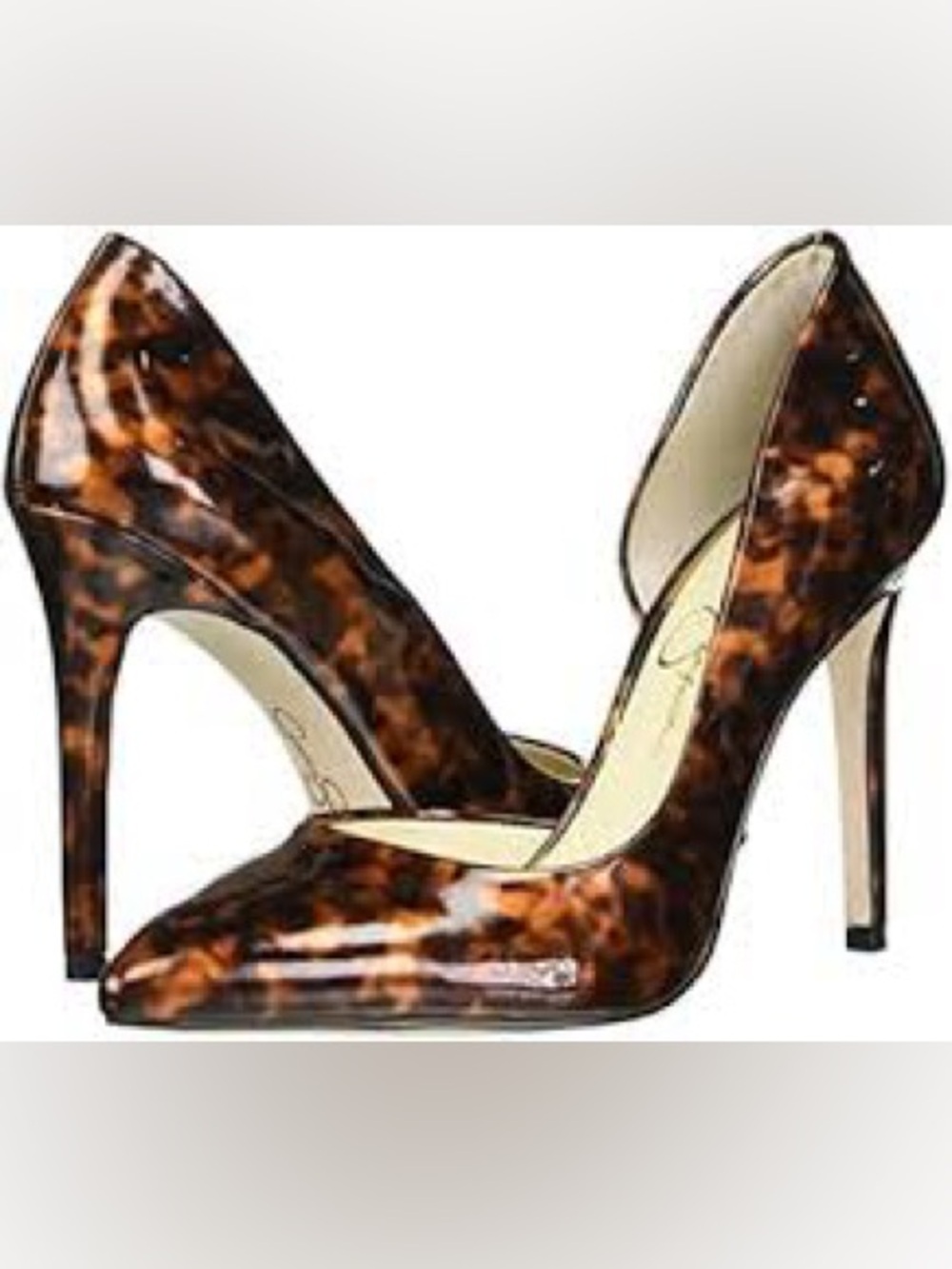Jessicaโ Simpson Prizma DโOrsay Pointed Toe Pumps Tortoise Shell Print 6